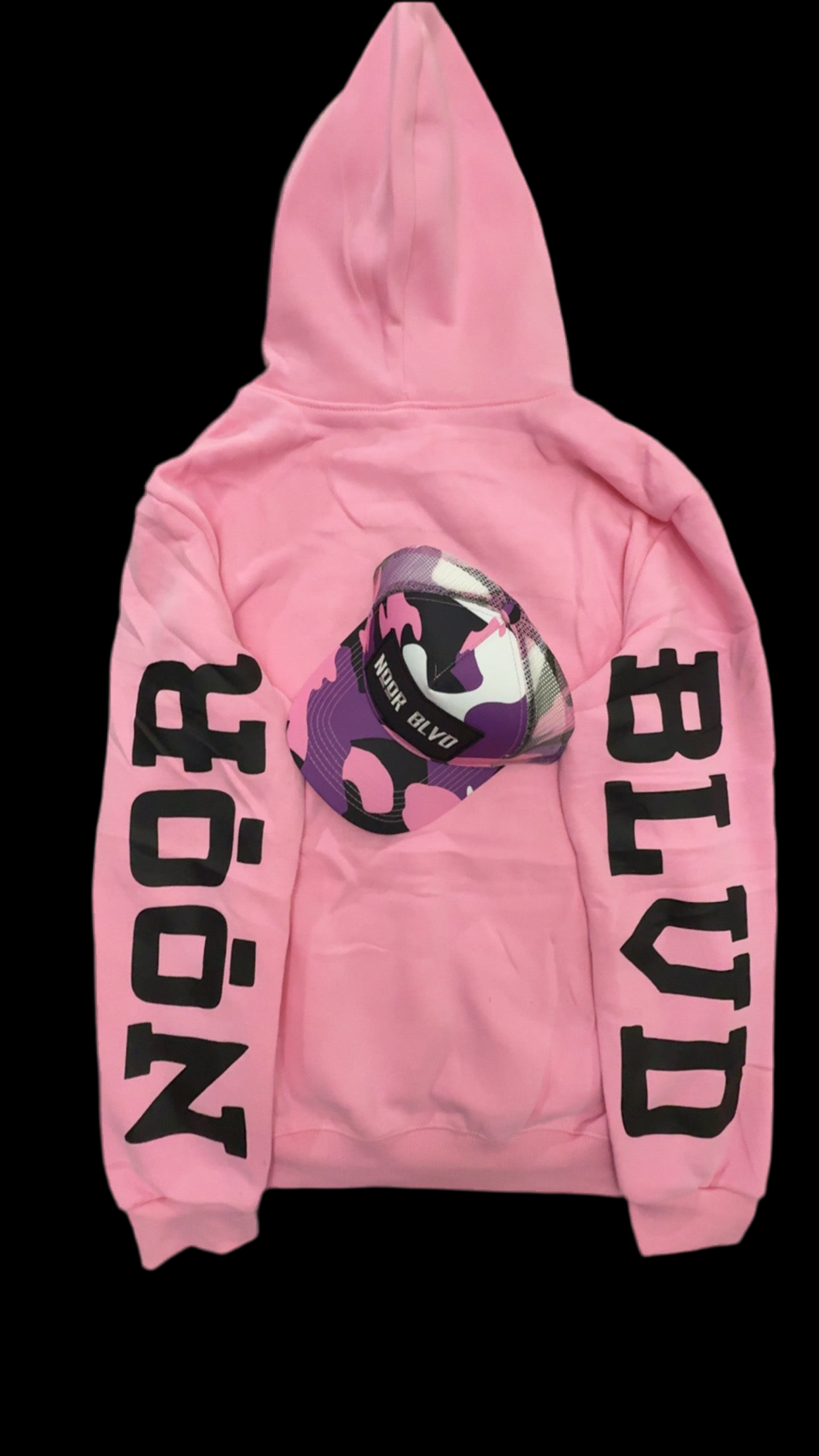 Pink Hoodie w/ Black logo