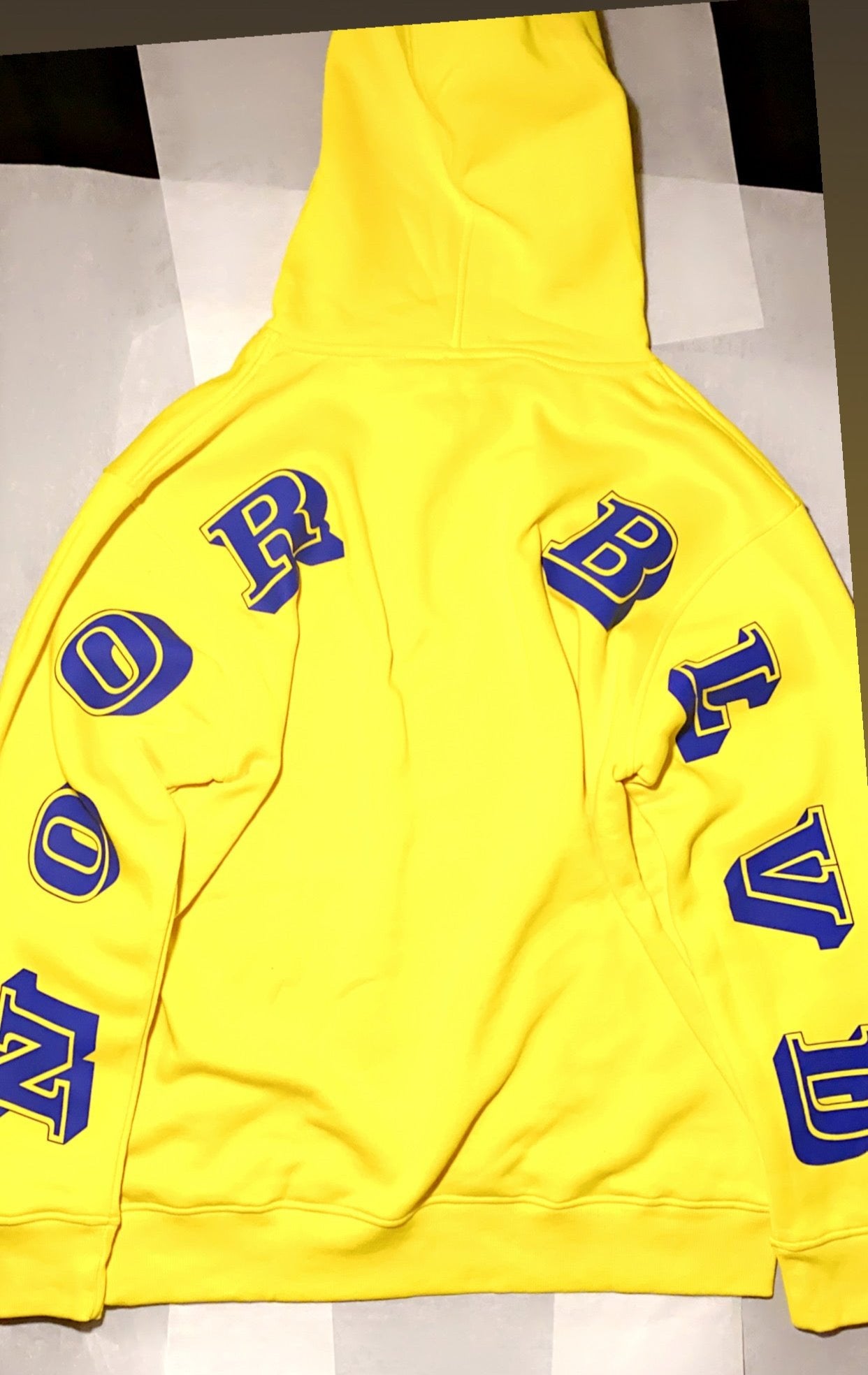 Orange and Blue Pullover Hoodie
