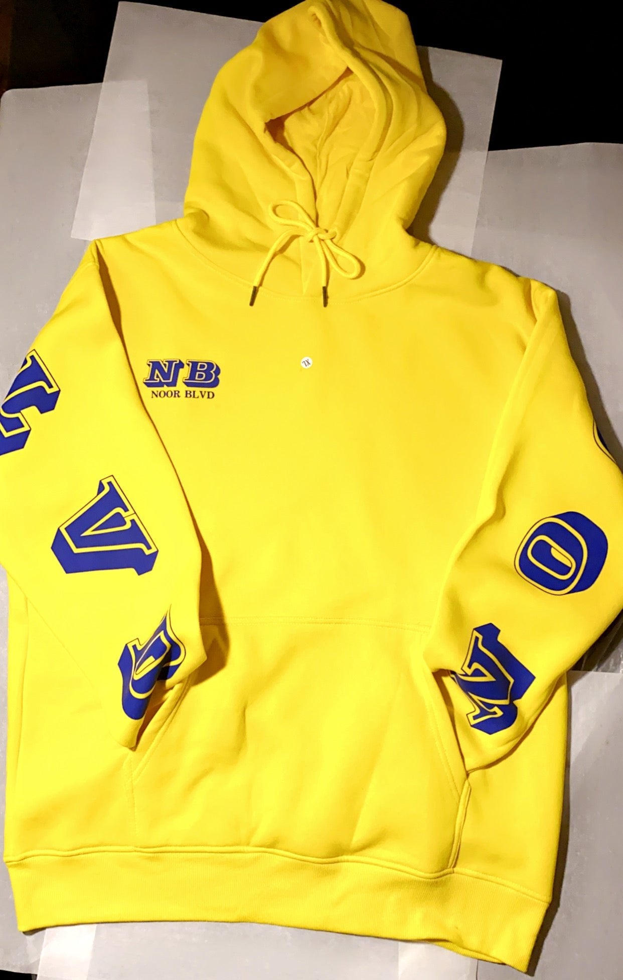 Orange and Blue Pullover Hoodie