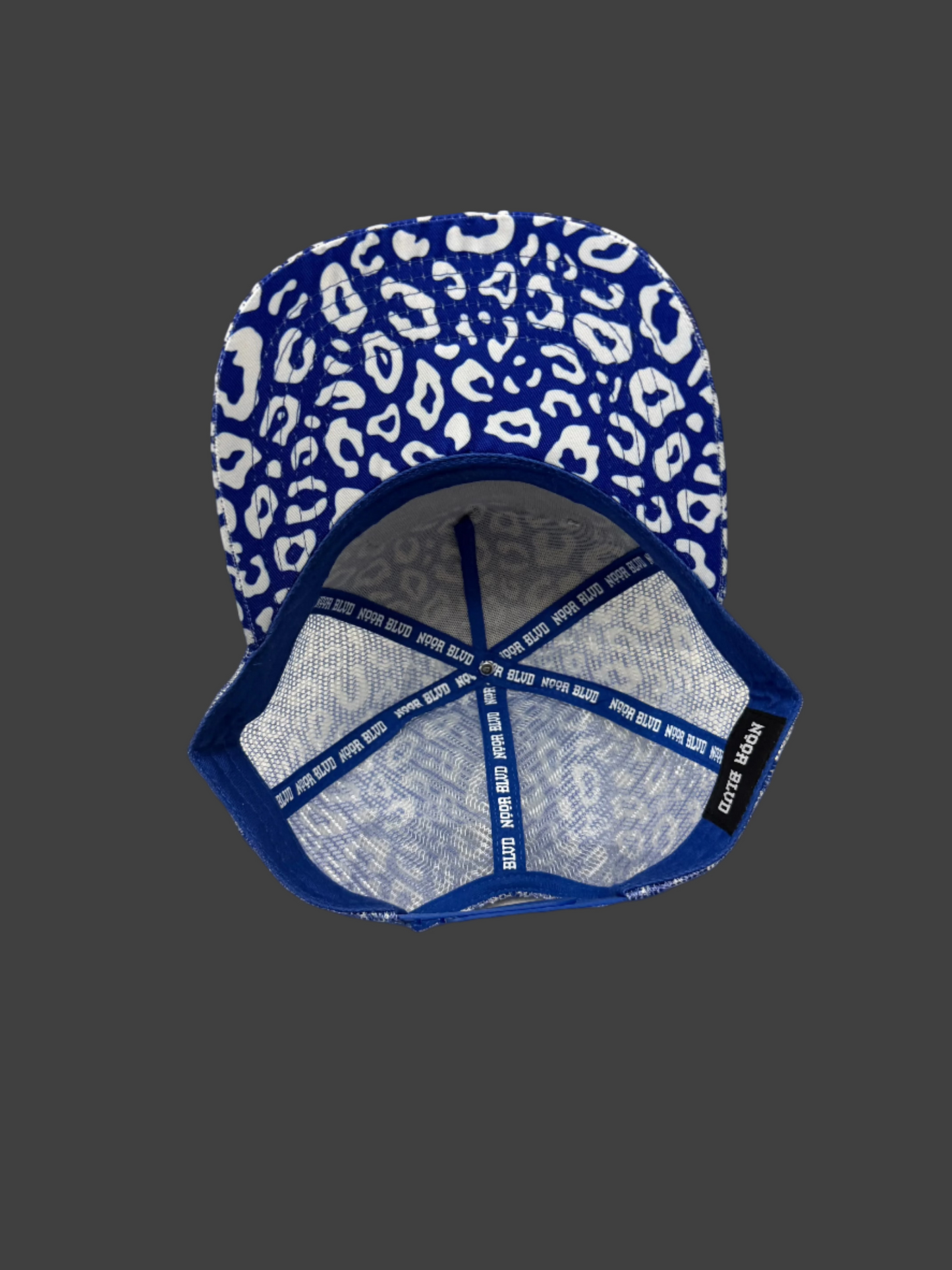 Leopard Trucker Hat (Blue/White)