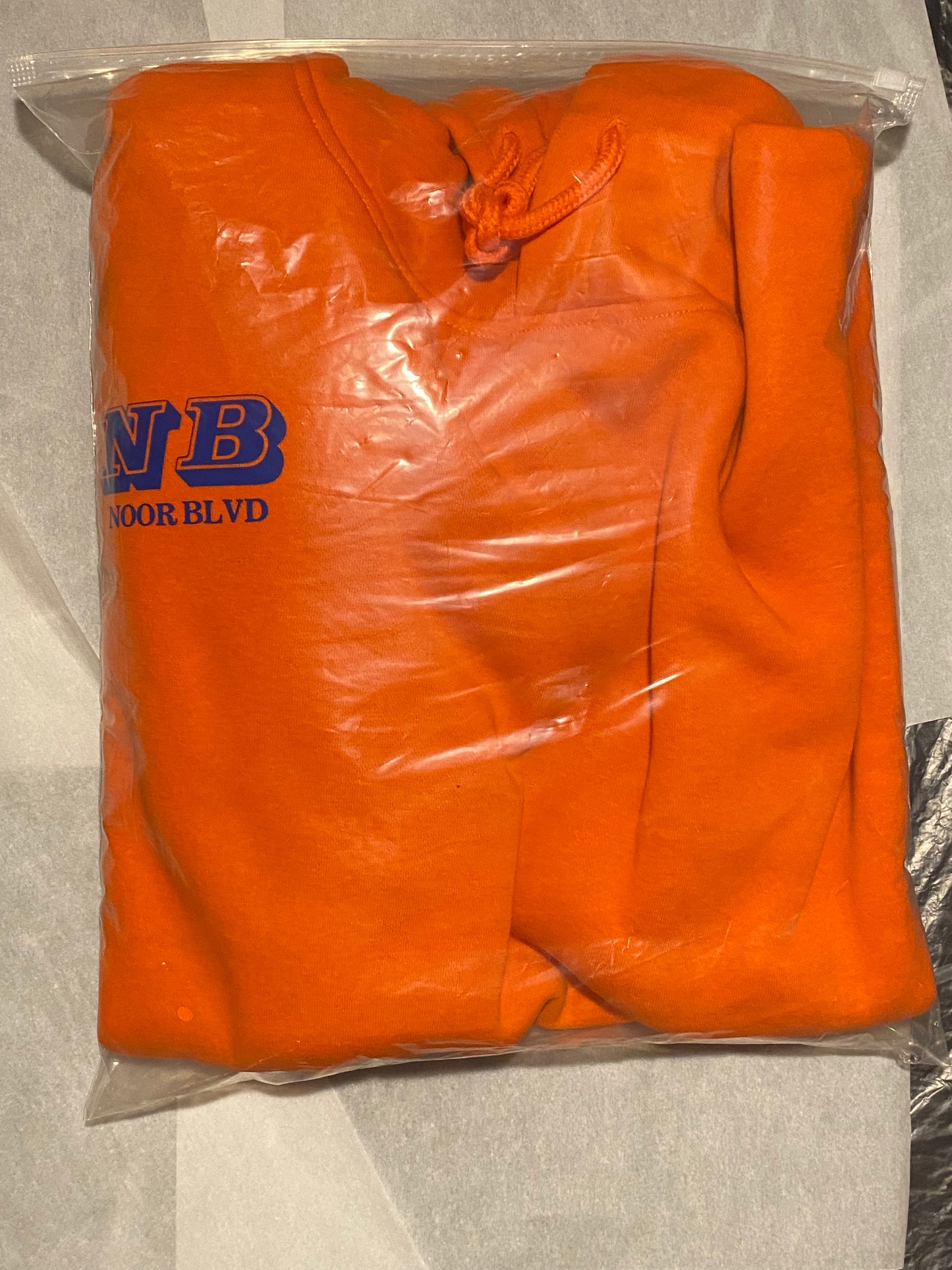 Orange and Blue Pullover Hoodie