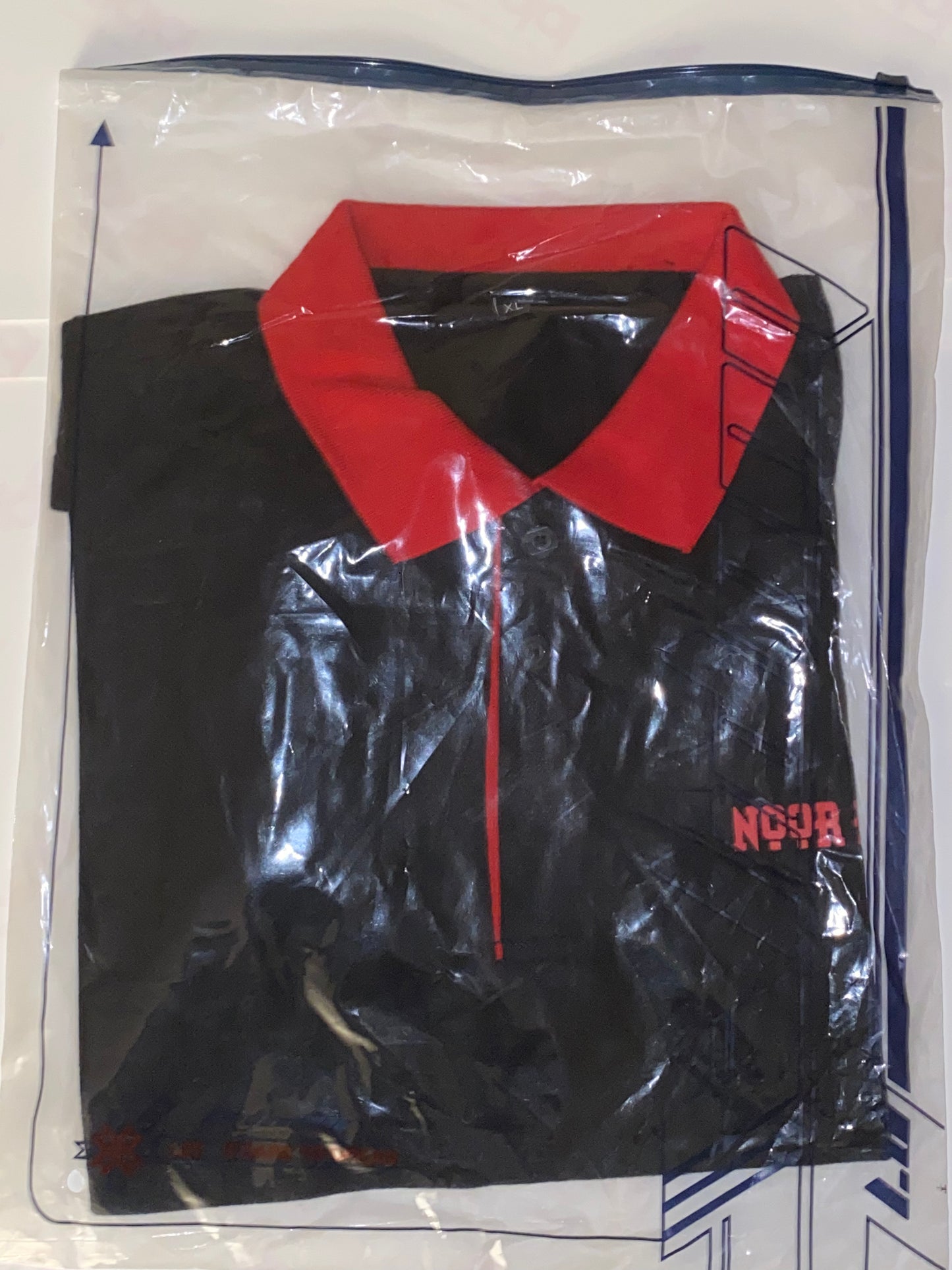 Black, Red Polo style shirt