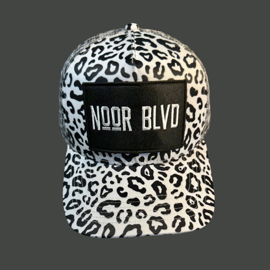 Leopard Trucker Hat (White/Black)