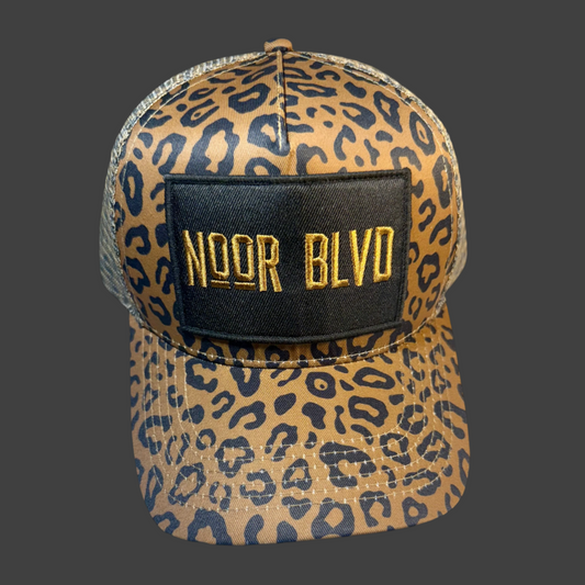 Leopard Trucker Hat (Brown/Black)