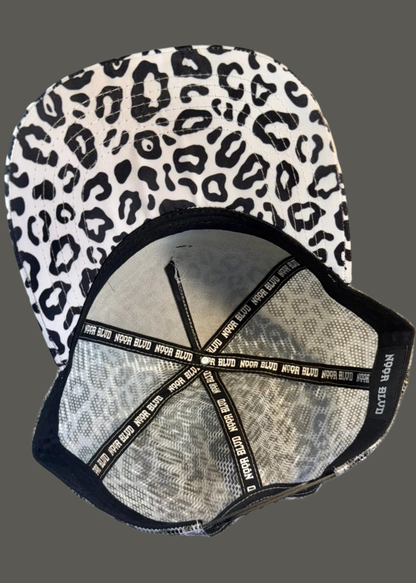 Leopard Trucker Hat (White/Black)